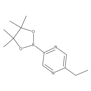 2-Ethyl-5-(4,4,5,5-tetramethyl-1,3,2-dioxaborolan-2-yl)pyrazine Structure