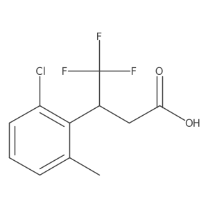3-(2-Chloro-6-methylphenyl)-4,4,4-trifluorobutanoic acid Structure