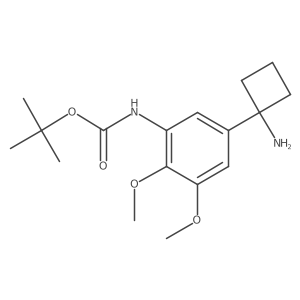 tert-butyl N-[5-(1-aminocyclobutyl)-2,3-dimethoxyphenyl]carbamate结构式