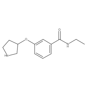 N-ethyl-3-(pyrrolidin-3-yloxy)benzamide结构式