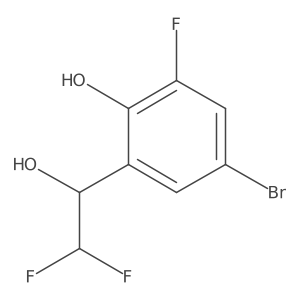4-Bromo-2-(2,2-difluoro-1-hydroxyethyl)-6-fluorophenol Structure