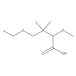 4-(Ethylsulfanyl)-2-methoxy-3,3-dimethylbutanoic acid结构式