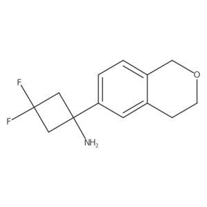 1-(3,4-dihydro-1H-2-benzopyran-6-yl)-3,3-difluorocyclobutan-1-amine Structure