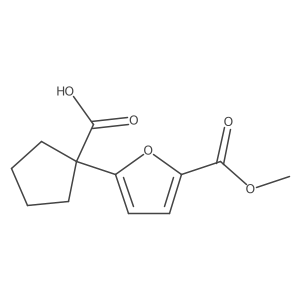 1-[5-(Methoxycarbonyl)furan-2-yl]cyclopentane-1-carboxylic acid Structure