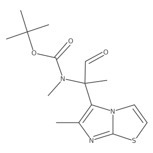 tert-butyl N-methyl-N-(2-{6-methylimidazo[2,1-b][1,3]thiazol-5-yl}-1-oxopropan-2-yl)carbamate结构式