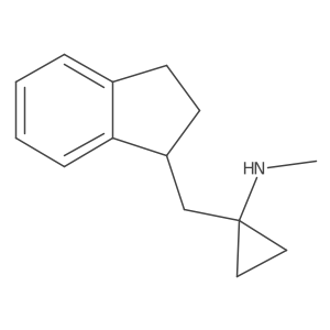 1-[(2,3-dihydro-1H-inden-1-yl)methyl]-N-methylcyclopropan-1-amine结构式