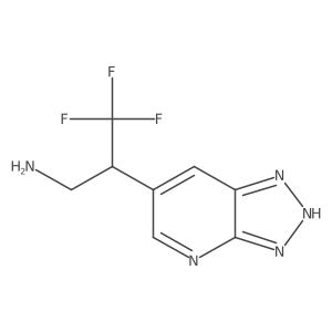 3,3,3-trifluoro-2-{3H-[1,2,3]triazolo[4,5-b]pyridin-6-yl}propan-1-amine结构式