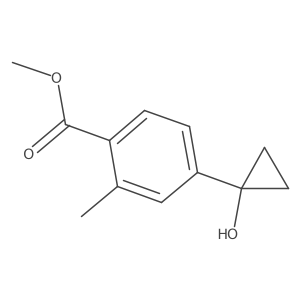 Methyl 4-(1-hydroxycyclopropyl)-2-methylbenzoate结构式