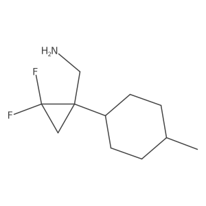 [2,2-Difluoro-1-(4-methylcyclohexyl)cyclopropyl]methanamine Structure