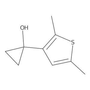 1-(2,5-Dimethylthiophen-3-yl)cyclopropan-1-ol结构式