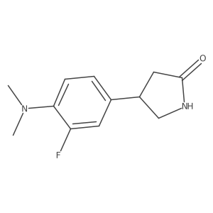 4-[4-(Dimethylamino)-3-fluorophenyl]pyrrolidin-2-one结构式