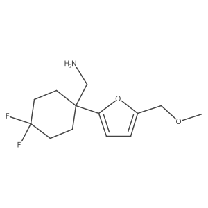 {4,4-Difluoro-1-[5-(methoxymethyl)furan-2-yl]cyclohexyl}methanamine结构式