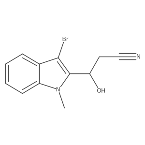 3-(3-bromo-1-methyl-1H-indol-2-yl)-3-hydroxypropanenitrile Structure
