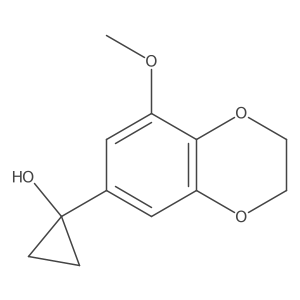 1-(8-Methoxy-2,3-dihydro-1,4-benzodioxin-6-yl)cyclopropan-1-ol结构式