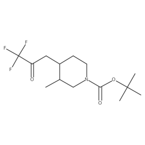 Tert-butyl 3-methyl-4-(3,3,3-trifluoro-2-oxopropyl)piperidine-1-carboxylate Structure