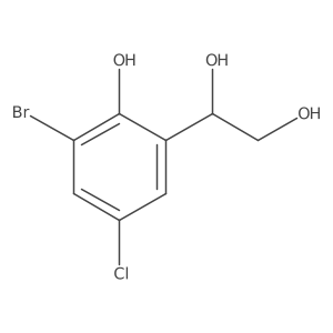 1-(3-Bromo-5-chloro-2-hydroxyphenyl)ethane-1,2-diol Structure