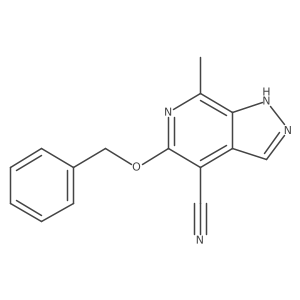 7-Methyl-5-(phenylmethoxy)-1H-pyrazolo[3,4-c]pyridine-4-carbonitrile Structure