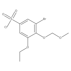 3-Bromo-5-ethoxy-4-(methoxymethoxy)benzene-1-sulfonyl chloride结构式