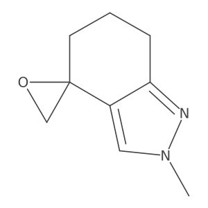 2-Methylspiro[6,7-dihydro-5H-indazole-4,2'-oxirane]结构式