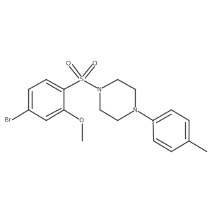 1-(4-Bromo-2-methoxybenzenesulfonyl)-4-(4-methylphenyl)piperazine Structure
