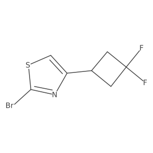 2-Bromo-4-(3,3-difluorocyclobutyl)-1,3-thiazole结构式