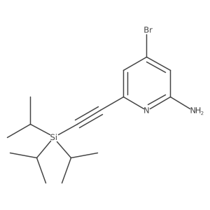 4-Bromo-6-[2-[tris(propan-2-yl)silyl]ethynyl}pyridin-2-amine Structure