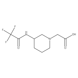 2-[3-(Trifluoroacetamido)piperidin-1-yl]acetic acid结构式