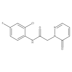 N-(2-chloro-4-fluorophenyl)-2-(6-oxo-1,6-dihydropyridazin-1-yl)acetamide结构式