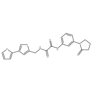 N-[[4-(Furan-2-yl)thiophen-2-yl]methyl]-N'-[3-(2-oxopyrrolidin-1-yl)phenyl]oxamide结构式