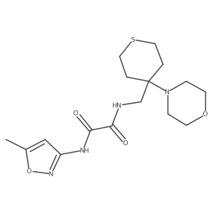 N'-(5-Methyl-1,2-oxazol-3-yl)-N-[(4-morpholin-4-ylthian-4-yl)methyl]oxamide Structure