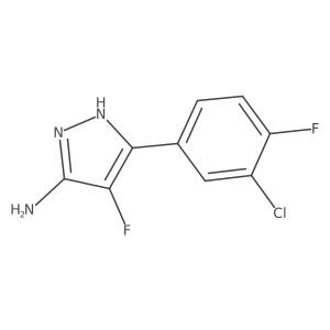 3-(3-chloro-4-fluorophenyl)-4-fluoro-1H-pyrazol-5-amine结构式