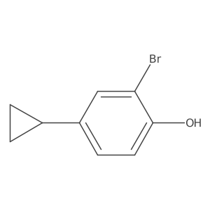 2-Bromo-4-cyclopropylphenol结构式