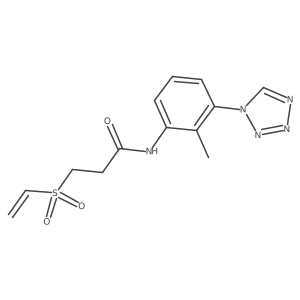 3-(ethenesulfonyl)-N-[2-methyl-3-(1H-1,2,3,4-tetrazol-1-yl)phenyl]propanamide结构式