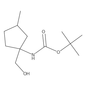 tert-butyl N-[1-(hydroxymethyl)-3-methylcyclopentyl]carbamate Structure
