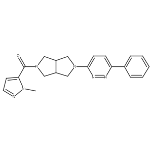 3-[5-(1-methyl-1H-pyrazole-5-carbonyl)-octahydropyrrolo[3,4-c]pyrrol-2-yl]-6-phenylpyridazine结构式