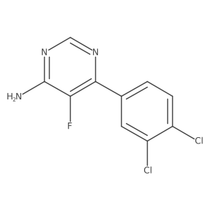6-(3,4-Dichlorophenyl)-5-fluoropyrimidin-4-amine结构式