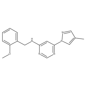 N-[(2-methoxyphenyl)methyl]-6-(4-methyl-1H-pyrazol-1-yl)pyrimidin-4-amine结构式