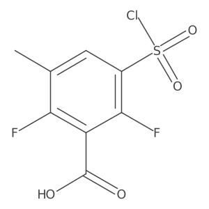 3-(Chlorosulfonyl)-2,6-difluoro-5-methylbenzoic acid Structure