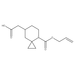 2-{4-[(Prop-2-en-1-yloxy)carbonyl]-4-azaspiro[2.5]octan-7-yl}acetic acid结构式