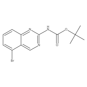 tert-butyl N-(5-bromoquinazolin-2-yl)carbamate结构式