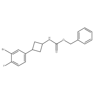 benzyl N-[(1r,3r)-3-(3-bromo-4-fluorophenyl)cyclobutyl]carbamate结构式