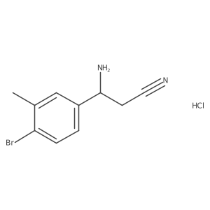 (S)-3-Amino-3-(4-bromo-3-methylphenyl)propanenitrile hydrochloride Structure
