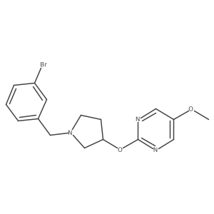 2-({1-[(3-Bromophenyl)methyl]pyrrolidin-3-yl}oxy)-5-methoxypyrimidine结构式