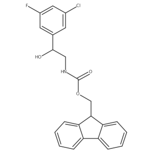 (9H-fluoren-9-yl)methyl N-[2-(3-chloro-5-fluorophenyl)-2-hydroxyethyl]carbamate结构式