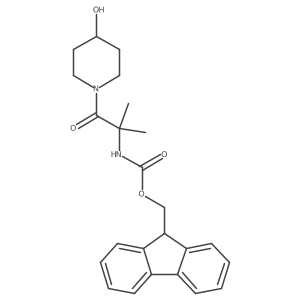 (9H-fluoren-9-yl)methyl N-[1-(4-hydroxypiperidin-1-yl)-2-methyl-1-oxopropan-2-yl]carbamate结构式