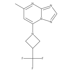 1-{5-Methyl-[1,2,4]triazolo[1,5-a]pyrimidin-7-yl}-3-(trifluoromethyl)azetidine结构式