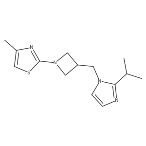 4-methyl-2-(3-{[2-(propan-2-yl)-1H-imidazol-1-yl]methyl}azetidin-1-yl)-1,3-thiazole Structure