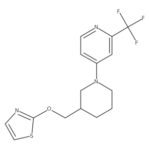 4-{3-[(1,3-Thiazol-2-yloxy)methyl]piperidin-1-yl}-2-(trifluoromethyl)pyridine Structure