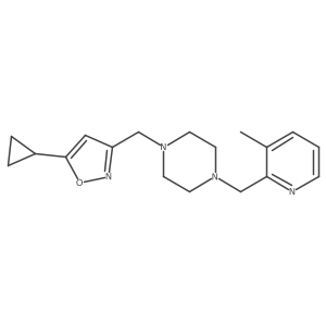 1-[(5-Cyclopropyl-1,2-oxazol-3-yl)methyl]-4-[(3-methylpyridin-2-yl)methyl]piperazine Structure