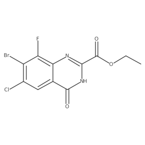 Ethyl 7-bromo-6-chloro-8-fluoro-4-oxo-3,4-dihydroquinazoline-2-carboxylate Structure